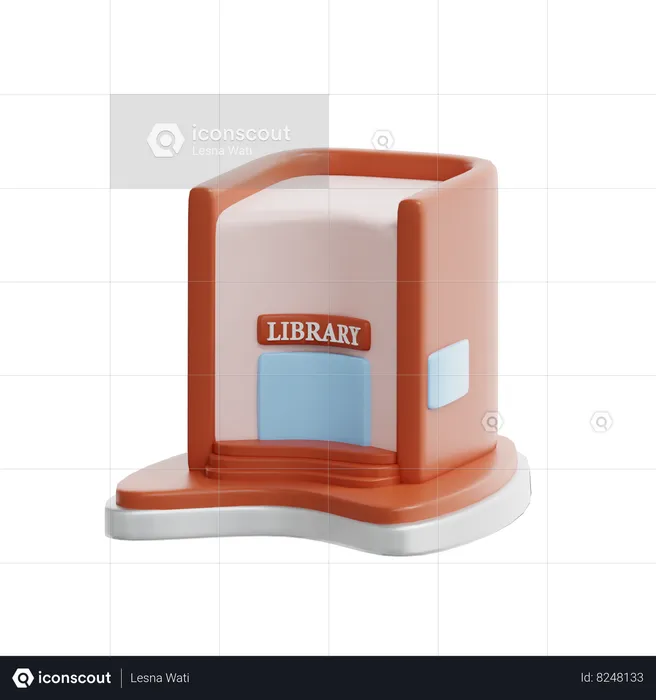 Biblioteca  3D Icon