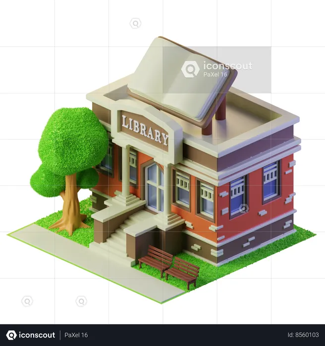 Biblioteca  3D Illustration