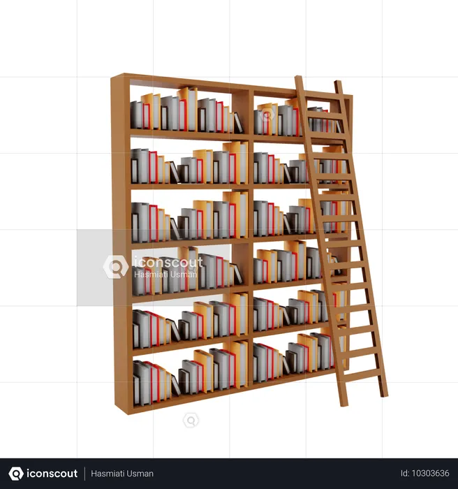 Biblioteca  3D Icon