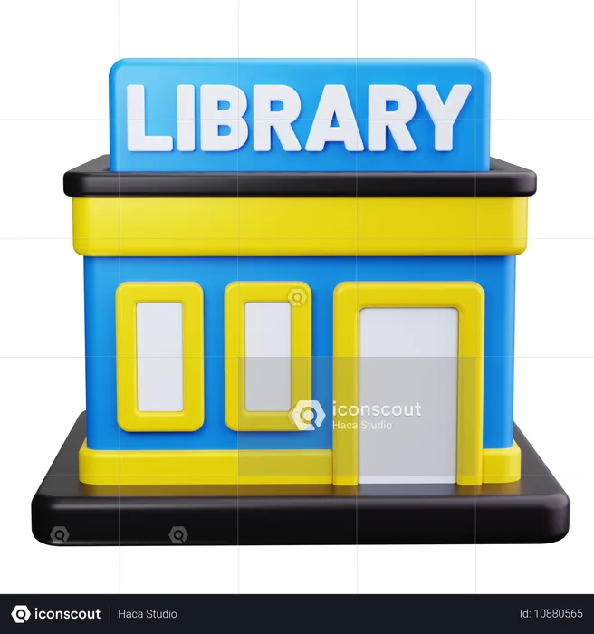 Biblioteca  3D Icon