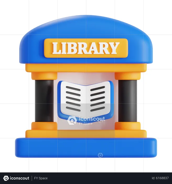 Biblioteca  3D Icon