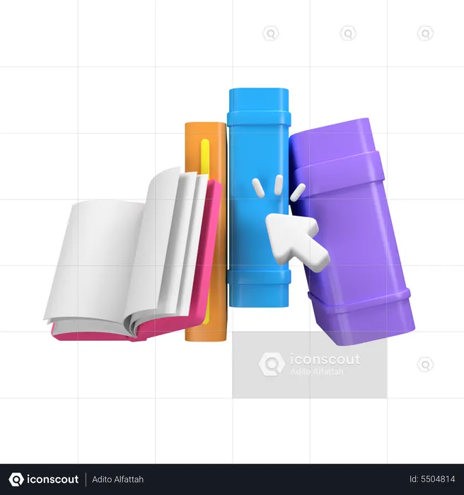 Biblioteca on-line  3D Icon