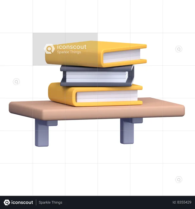 Étagère à livres  3D Icon