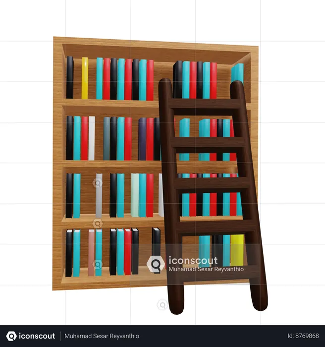 Étagère à livres  3D Icon