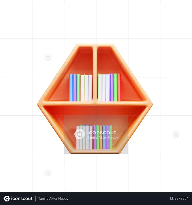 Étagère à livres  3D Icon