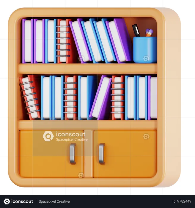 Étagère à livres  3D Icon