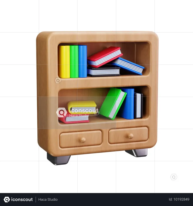 Étagère à livres  3D Icon