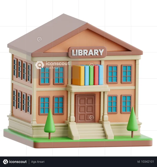 Bibliothèque  3D Icon