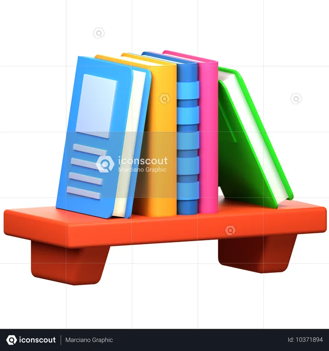 Étagère à livres  3D Icon