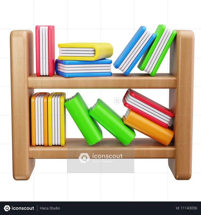 Étagère à livres  3D Icon