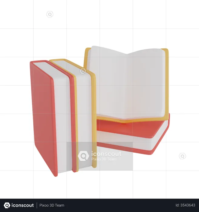 Bibliothèque  3D Illustration