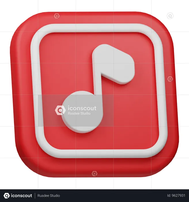 Bibliothèque audio  3D Icon