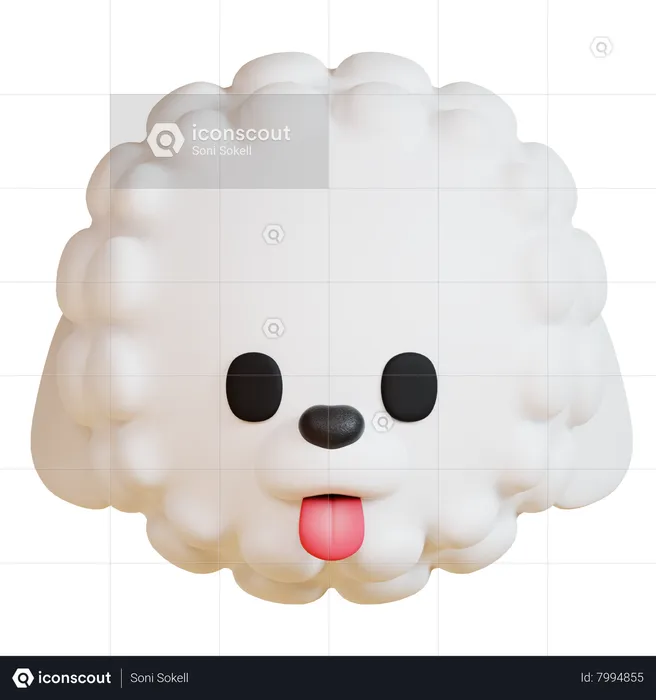 Bichon frisado  3D Icon