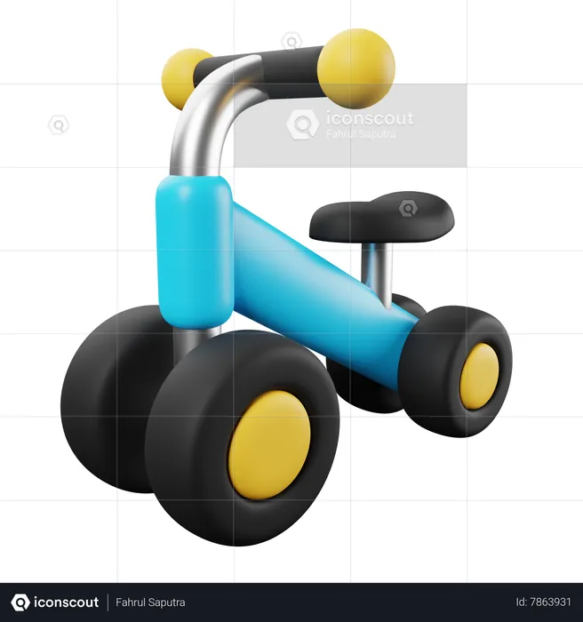 Bicicleta de bebé  3D Icon