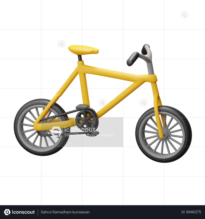 Bicicleta  3D Icon