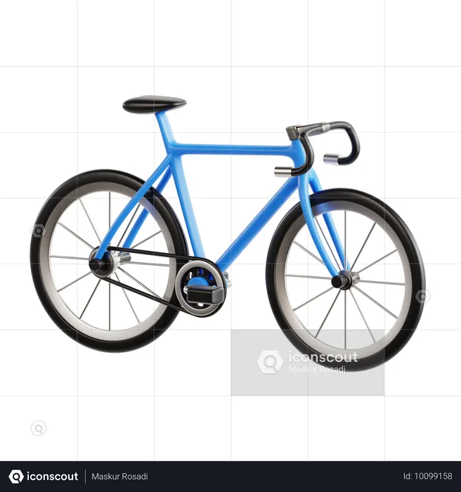 Bicicleta  3D Icon