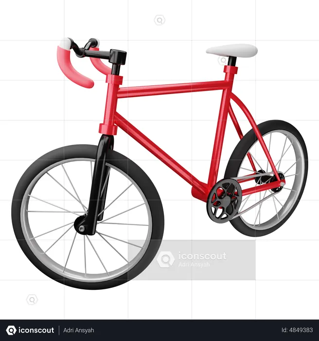 Bicicleta  3D Icon