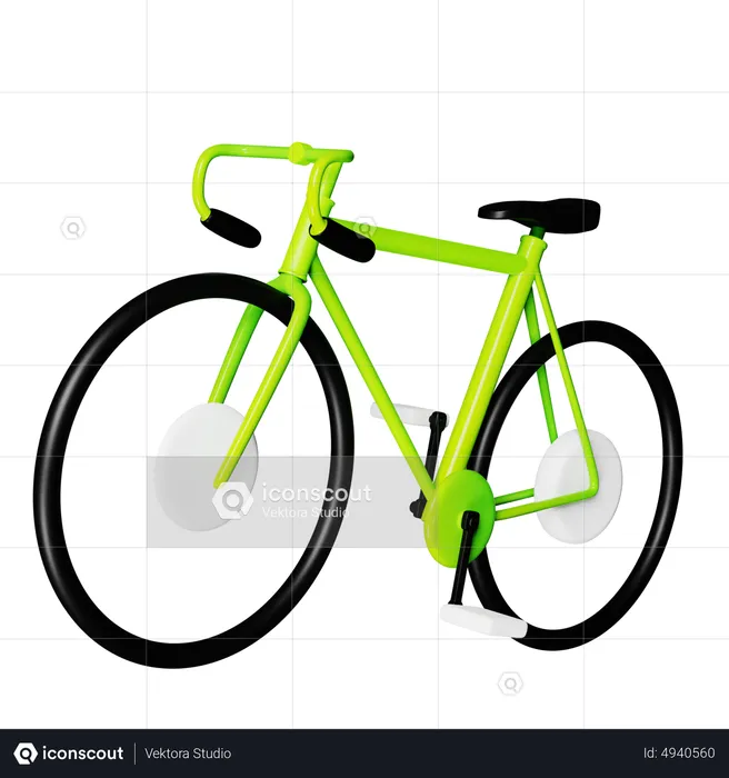 Bicicleta  3D Icon