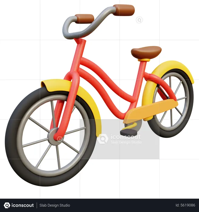 Bicicleta  3D Icon