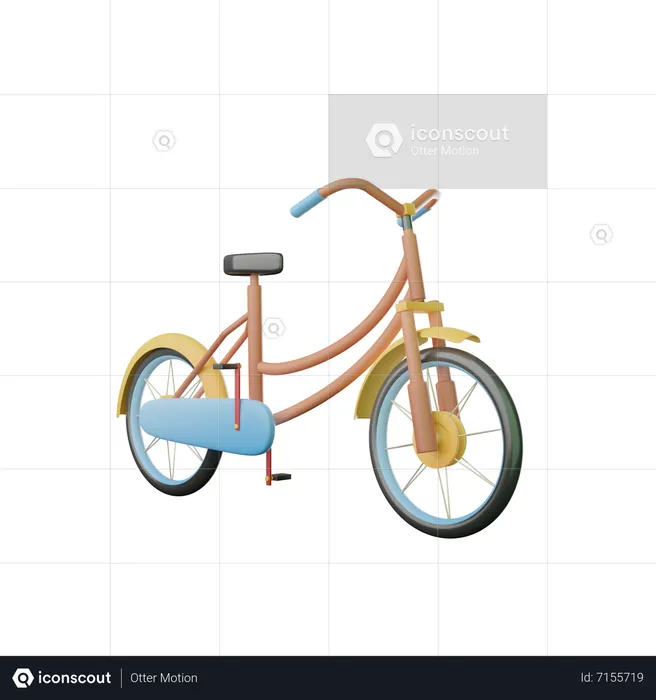 Bicicleta  3D Icon