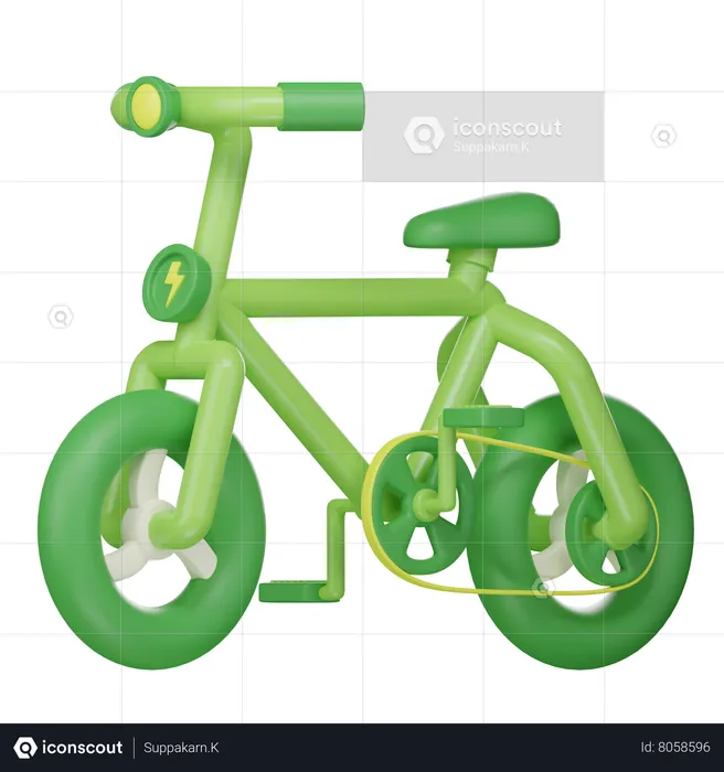 Bicicleta eléctrica  3D Icon