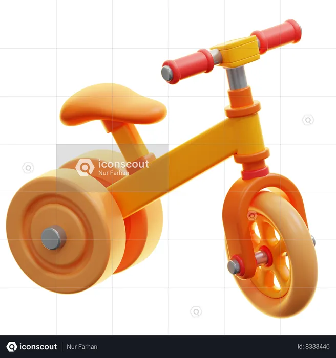 Bicicleta infantil  3D Icon