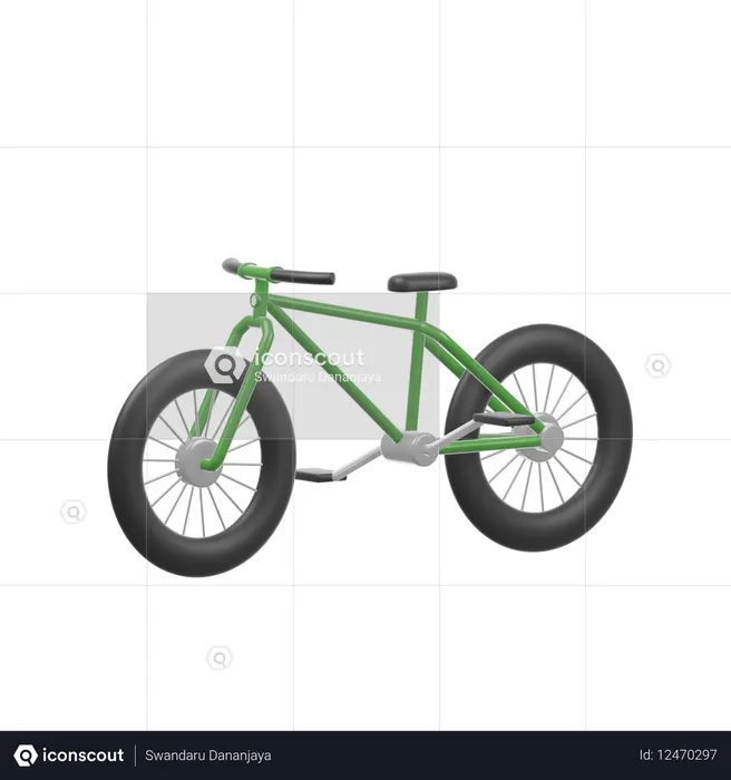 자전거  3D Icon