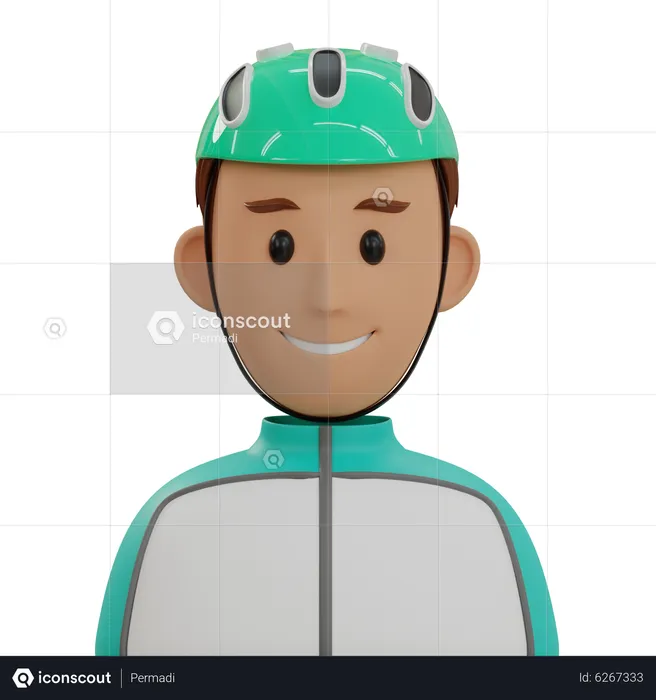 Bicycle Player  3D Icon