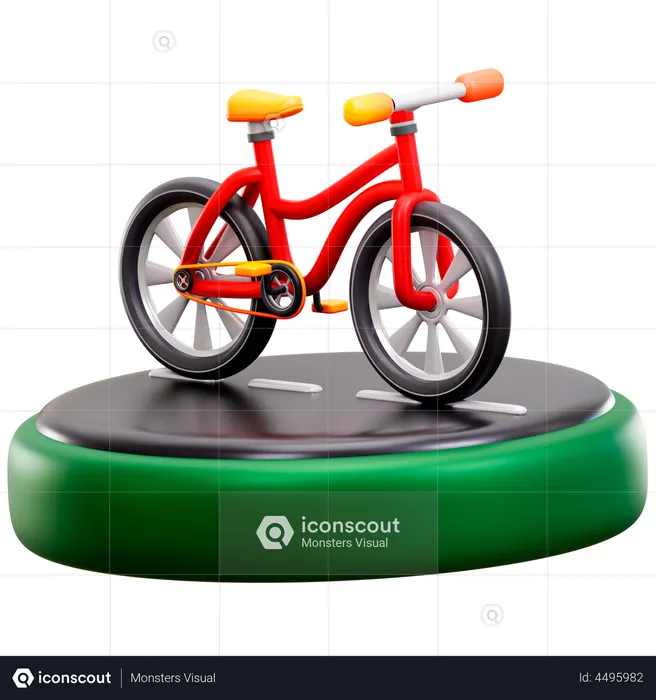Bicycle Racing  3D Illustration