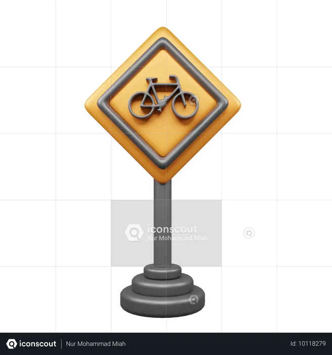 自転車道  3D Icon