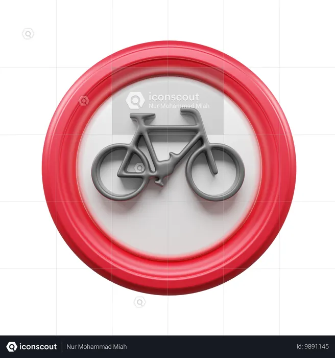 Bicycle Sign  3D Icon