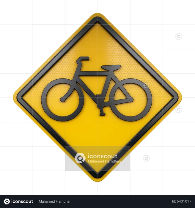 Bicycle Sign  3D Icon