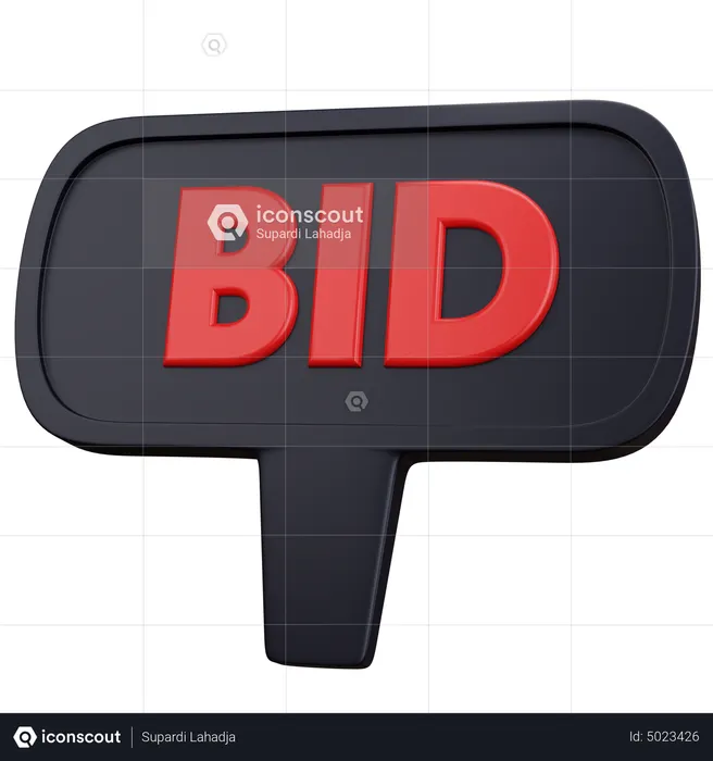 Bid Board  3D Icon