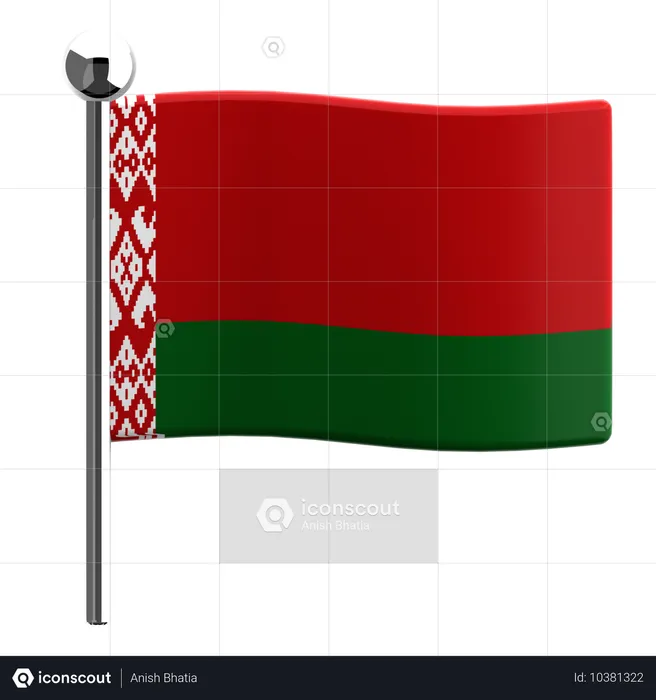 Biélorussie Flag 3D Icon