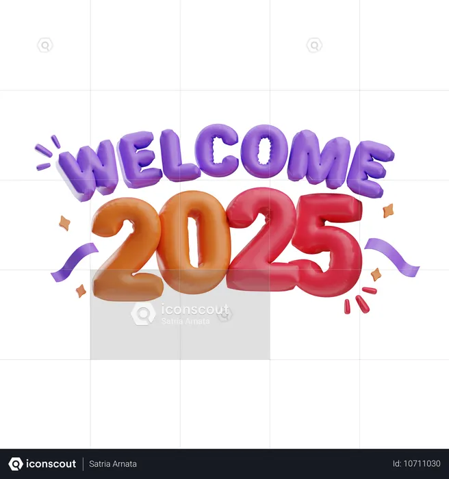 Bienvenue 2025  3D Icon