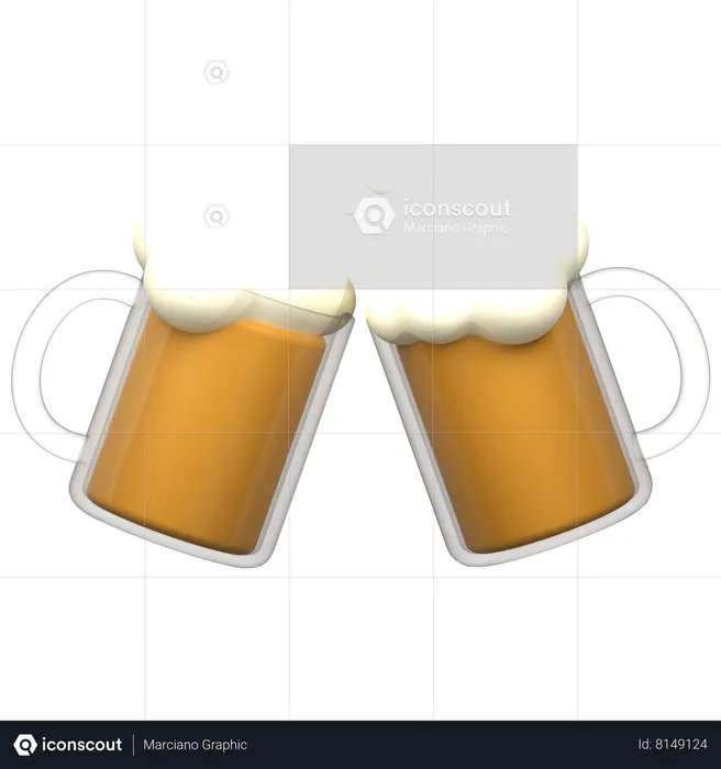 Bière, bravo  3D Icon