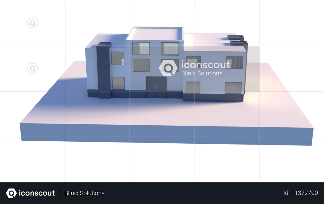 Big Apartment  3D Icon