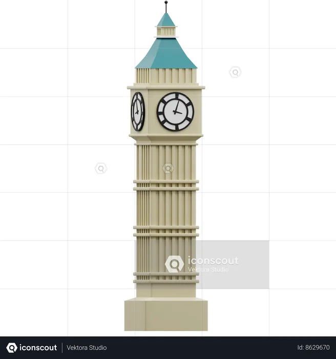 Big Ben Tower  3D Icon