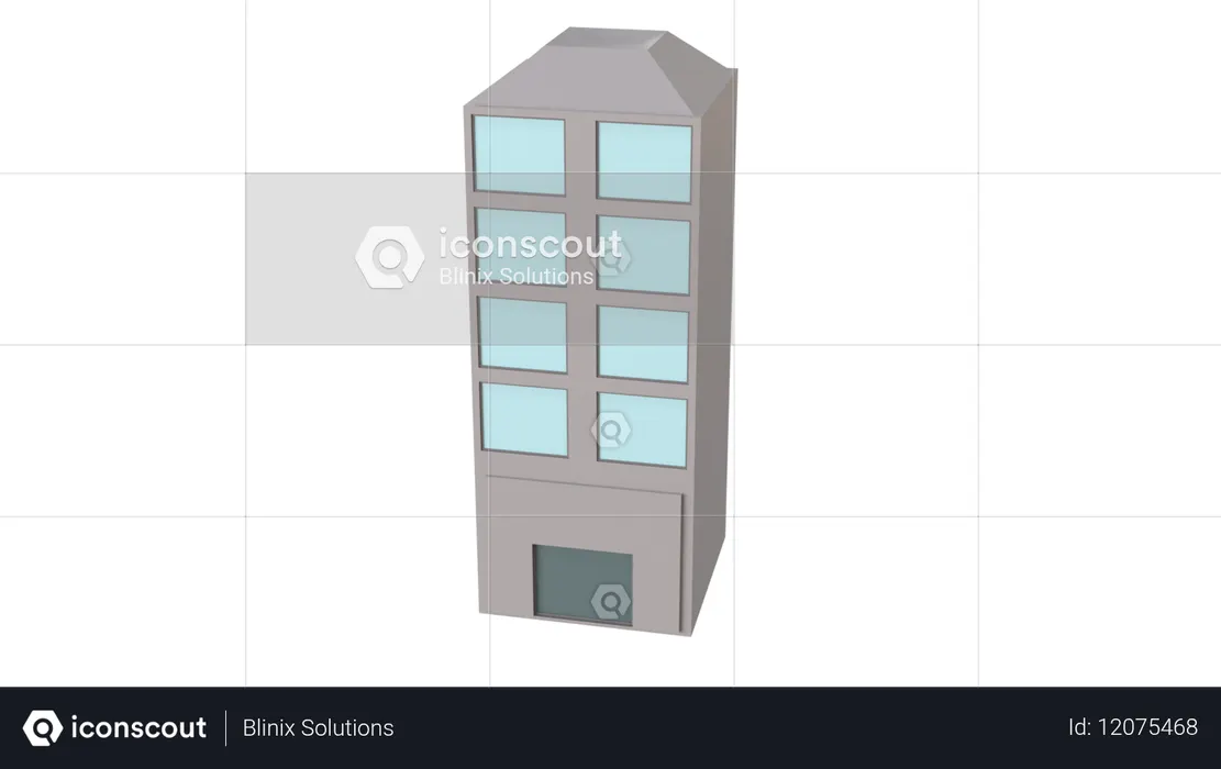 Big Building  3D Icon