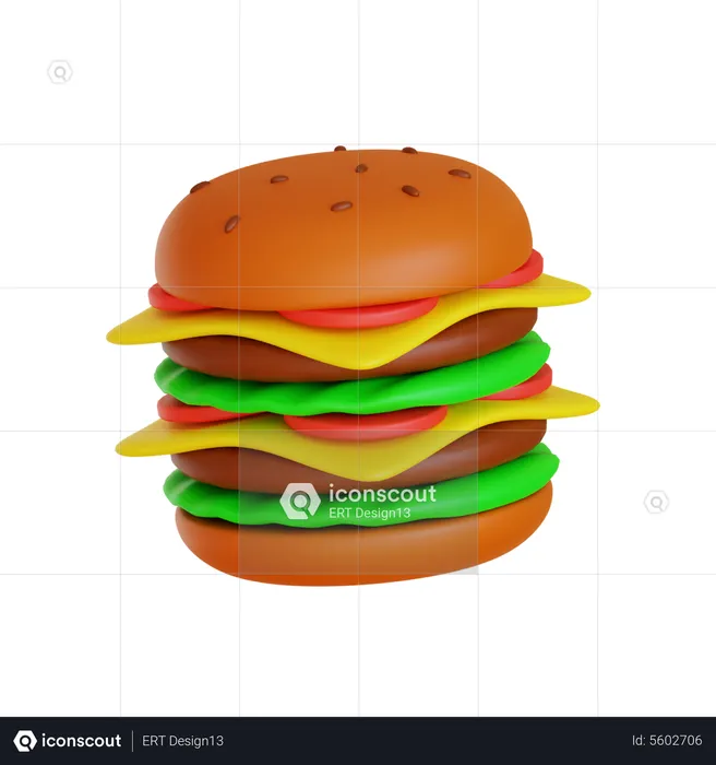 Big Burger  3D Icon