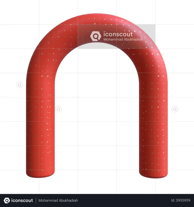 Big Cylindrical Arch  3D Illustration