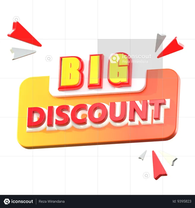 Big Discount  3D Icon