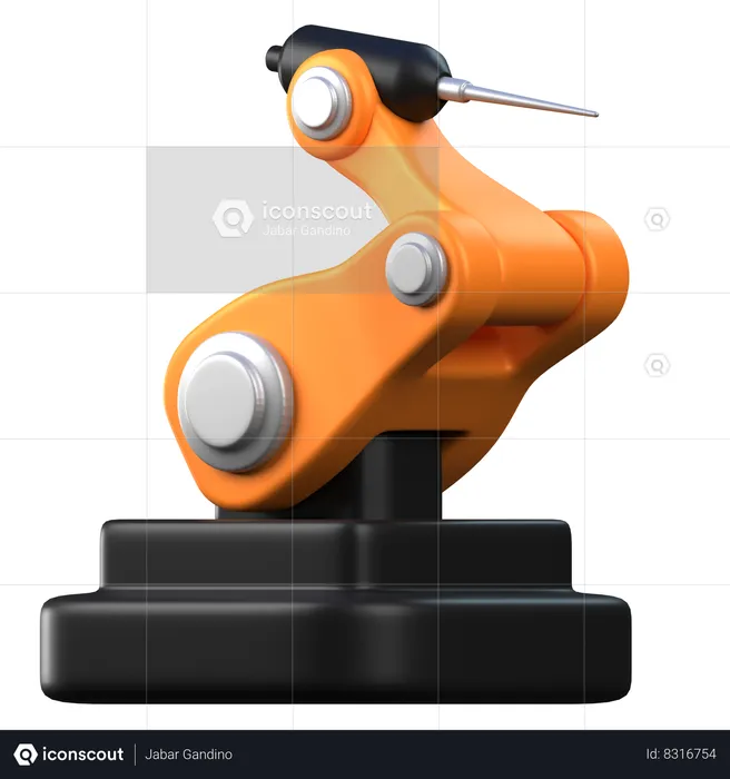 Big Inject Robotic Arm  3D Icon