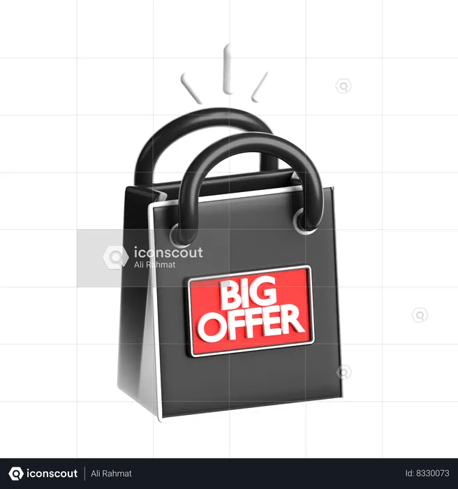 Big Offer Bag  3D Icon