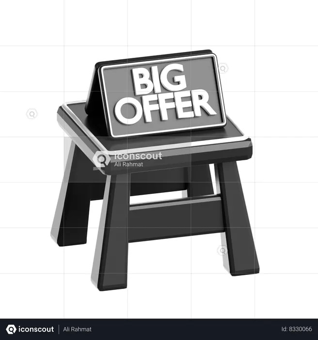Big Offer Board  3D Icon