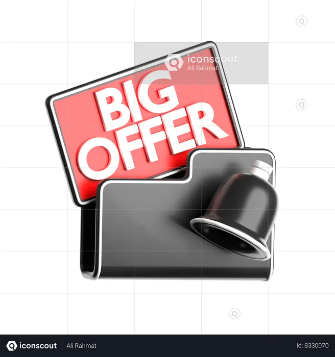 Big Offer Notification  3D Icon