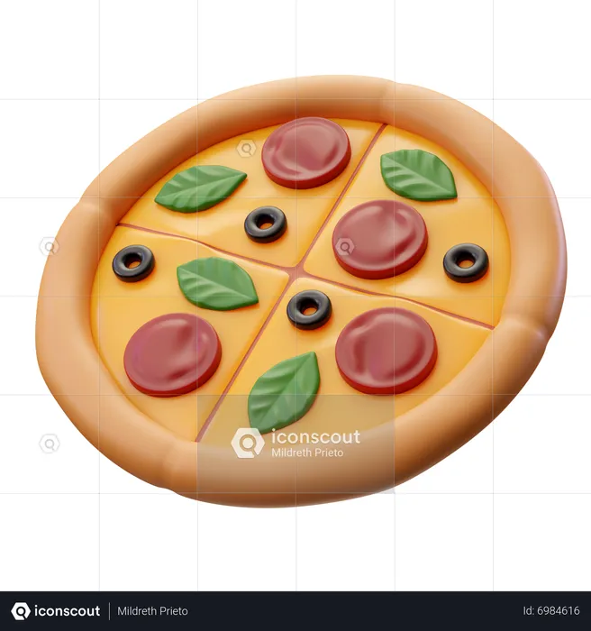 Big Pizza  3D Icon
