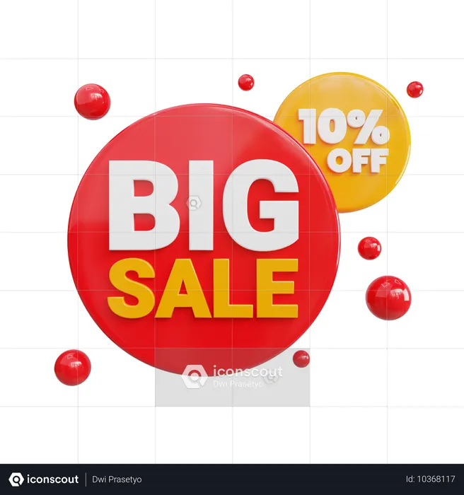 Big sale 10%  3D Icon