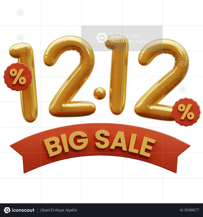 Big Sale 12.12  3D Icon