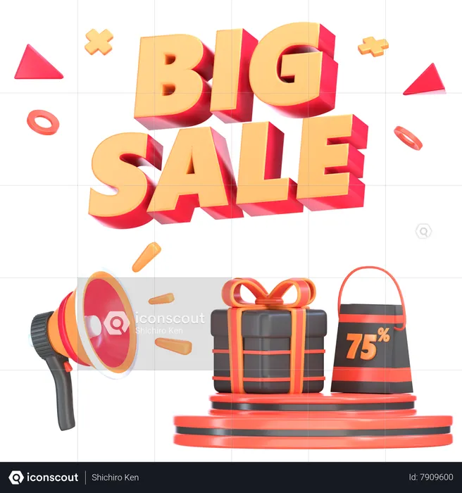 Big Sale  3D Icon